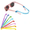 Silicone glasses wide flat rope, double-hole sports glasses rope, anti-slip elastic rope, lanyard, swimming lanyard, glasses accessories batch details Picture